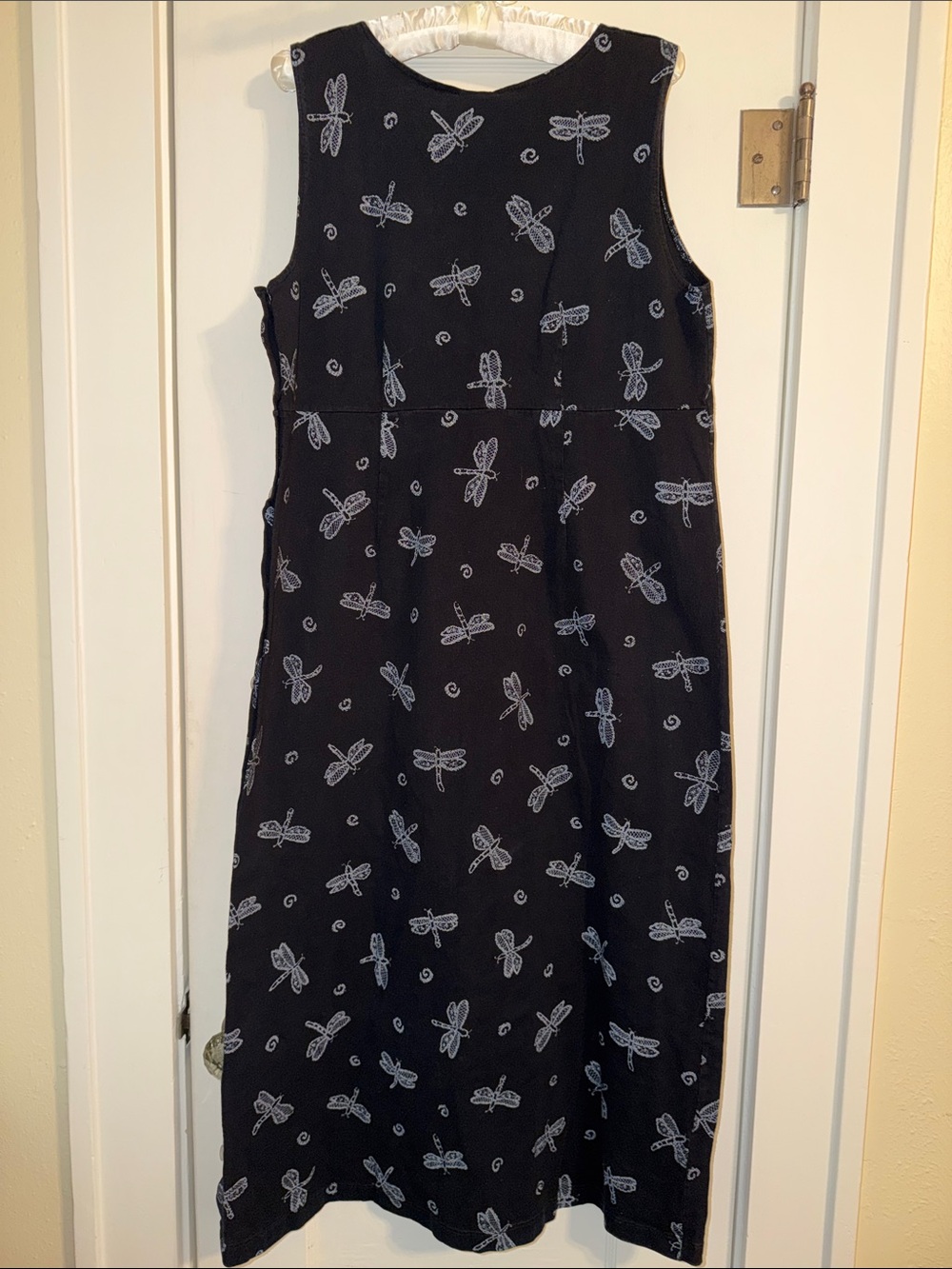 Fresh Produce Dragonflies Midi/Maxi Dress, 100% Cotton, Sleeveless, Button Side - Picture 2 of 10